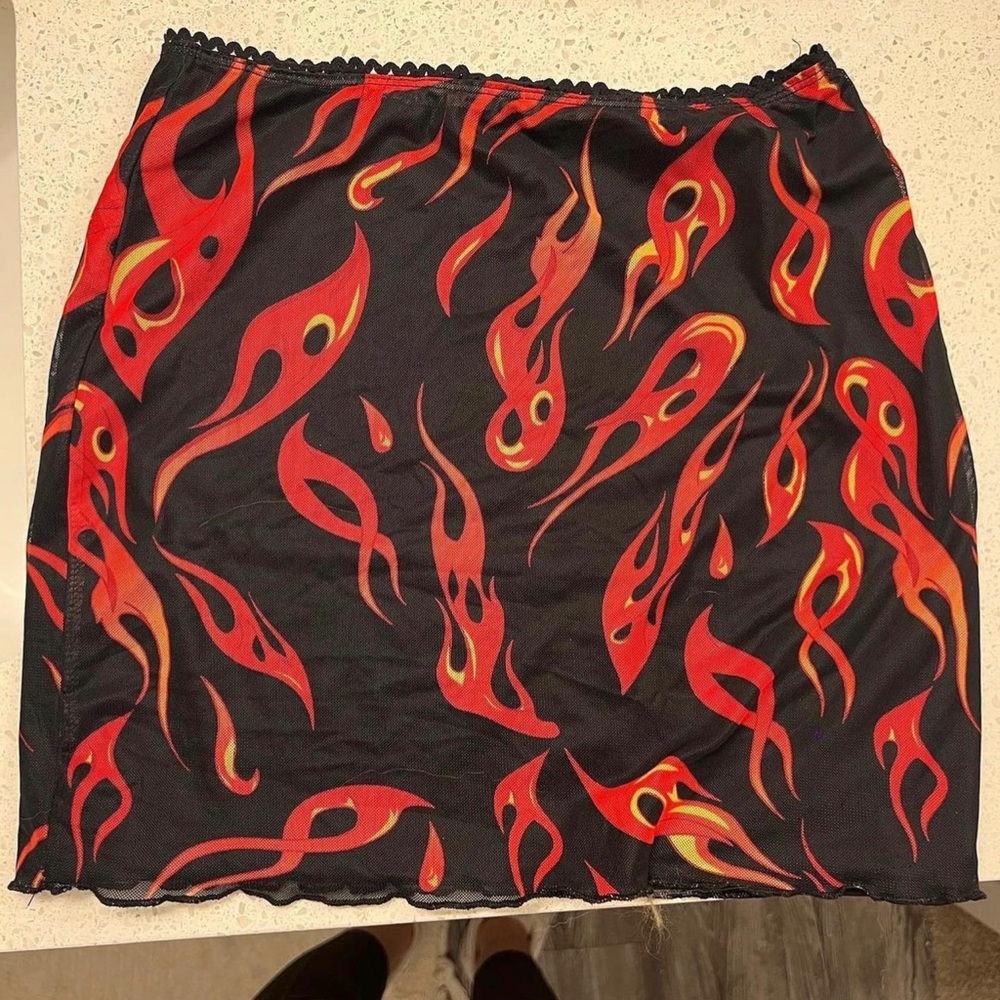 Outcast clothing flame skirt